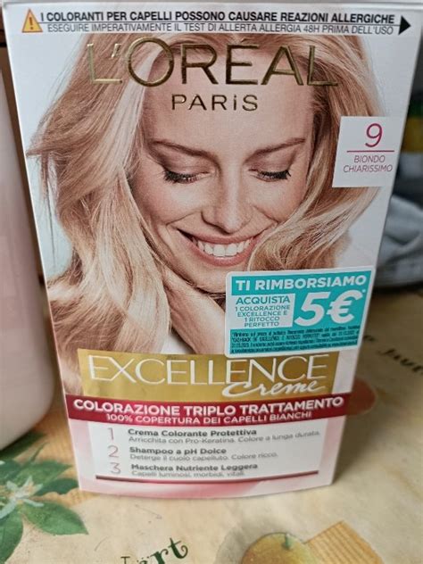 Loréal Excellence Crema Colorante Triplo Trattamento Avanzato 9 Biondo Chiarissimo Inci