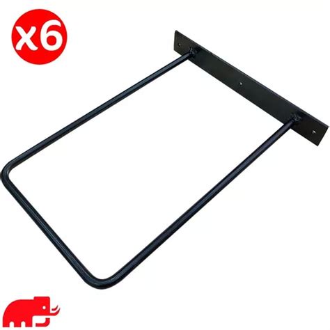 Pack X6 Ménsulas Hierro D Forjado Industrial Estantes 25cm Envío gratis