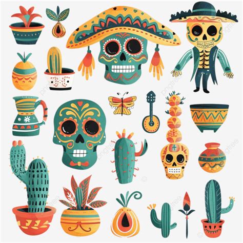 Mexican Culture Clip Art Set Cinco De Mayo Mexico Sombrero Png