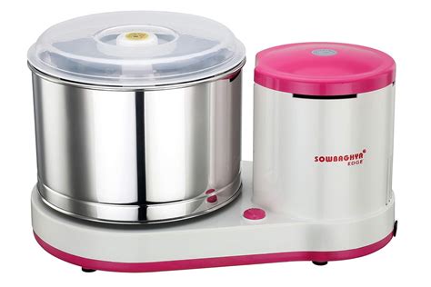 sowbaghya edge wet grinder  litre pink tabletop design stainless