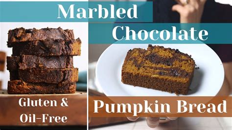 Easy Vegan Marbled Chocolate Pumpkin Bread Moist Gluten Oil Free