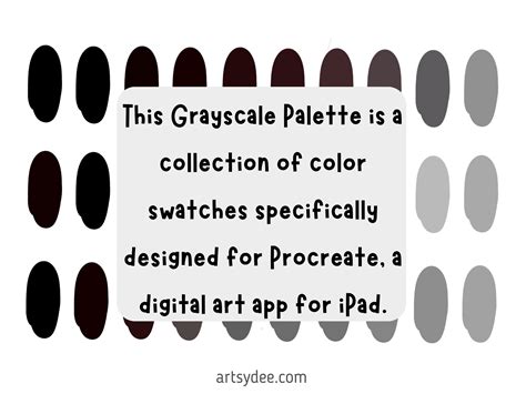 Grayscale Procreate Palette Color Palette Procreate Colors Etsy UK