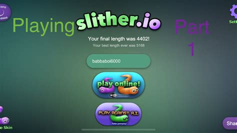 Playing Slither Io Part One Gaming Edition Youtube