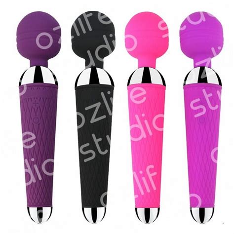 10 Speed Rechargeable Dildo Wand Vibrator Clit G Spot Stimulator AV Big