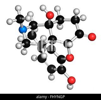 Oxymorphone Opioid Analgesic Drug Molecule Abbildung Stockfotografie