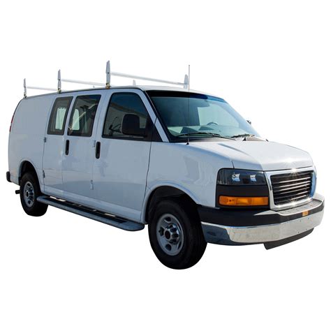 Chevy Express Fullsize Van 3 Bar 1996-2012 Ladder Roof Rack Steel White New Rack | eBay