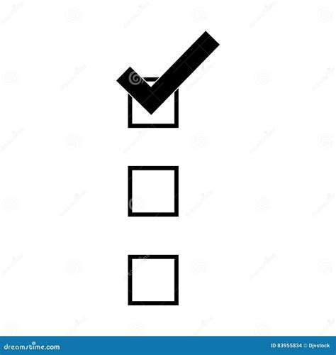 Checklist With Square Cases Icon Image Stock Vector Illustration Of