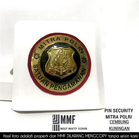 Jual Pin Mitra Polri Satpam Security Terbaru Atribut Satpam Security