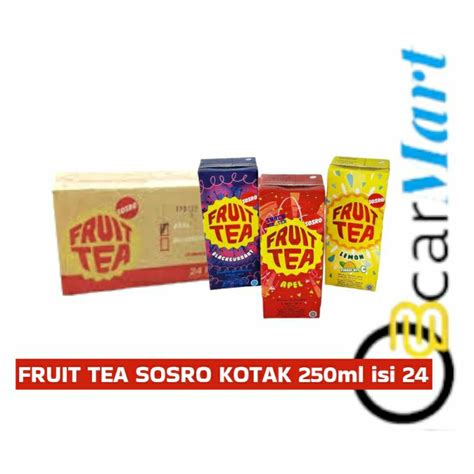 Jual GSVmart FRUIT TEA SOSRO KOTAK 250ml 1 Dus Teh Sosro Rasa Buah Asli