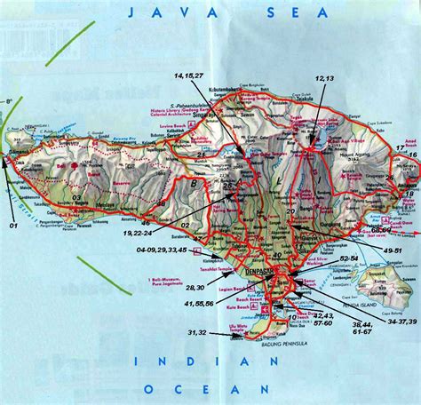 Bali Trek Map - Bali • mappery