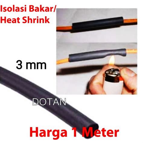 Jual Heat Shrink Tube 3mm Selang Isolasi Bakar 3 Mm Selongsong Kabel