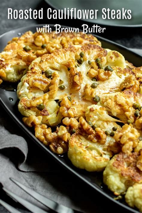 Roasted Cauliflower Steaks With Brown Butter Low Carbketo Home