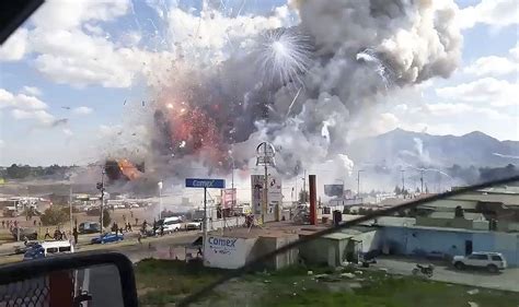 Impresionante video de la explosión de la fábrica de pirotecnia en México