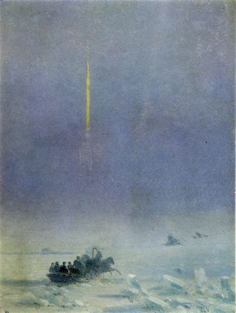 Painting By Aivazovsky Crossing The Neva