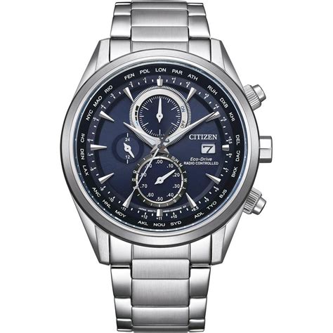 Citizen Eco Drive Herrenuhr Solar Funk Chrono Edelstahl AT8260 85L