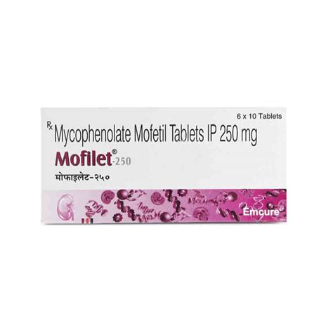 Mycophenolate Mofetil Bulk Exporter Mofilet 250mg Tablet Third Party