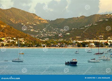 View of Philipsburg, St Martin Stock Photo - Image of coast, caribbean ...