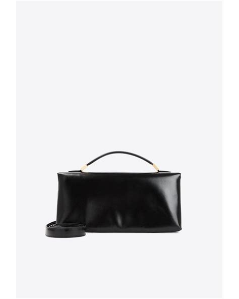 Marni Prisma Padded Shoulder Bag In Leather In Black Lyst Uk