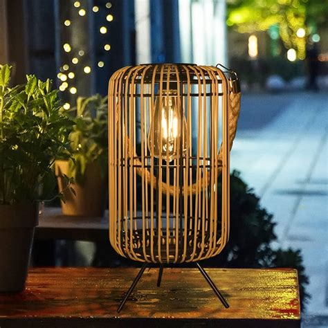 Homebase Edit Tall Black Rattan Solar Lantern Atelier Yuwa Ciao Jp