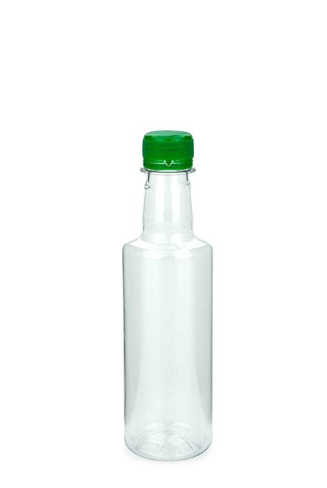 PET Plastic Bottle For Beverage 300 Ml Clear Incl Screw Cap PCO 28