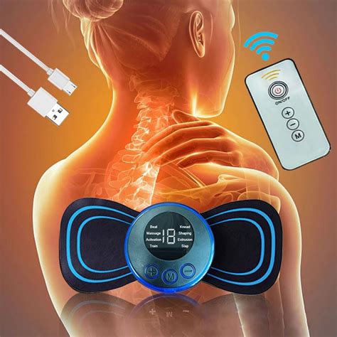 Ems Mini Portátil Elétrico Pulso Pescoço Massageador Cervical Volta