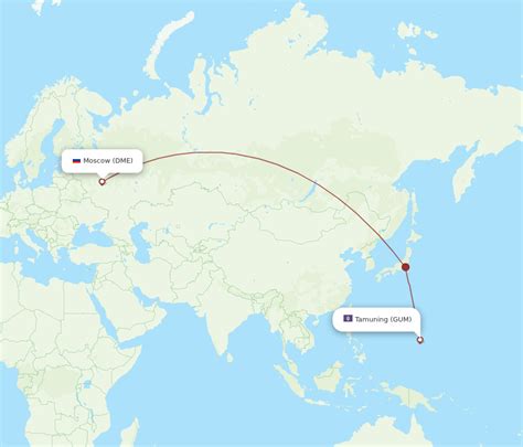 Flights From Guam To Moscow Gum To Dme Flight Routes