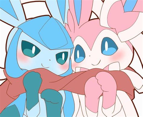 Pokemon Sylveon And Glaceon It evolves from eevee after leveling up in ...