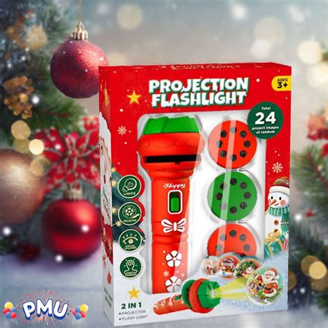 PMU Christmas Flashlight Projector for Kids, 24 Different Christmas ...