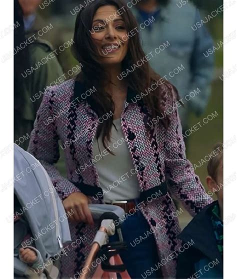 Order New Sex Life Season 2 Sarah Shahi Coat Billie Connelly Pink Coat