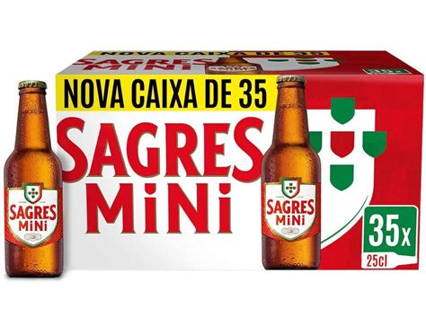 Promoção Cerveja sagres mini 35x0 25l em Auchan