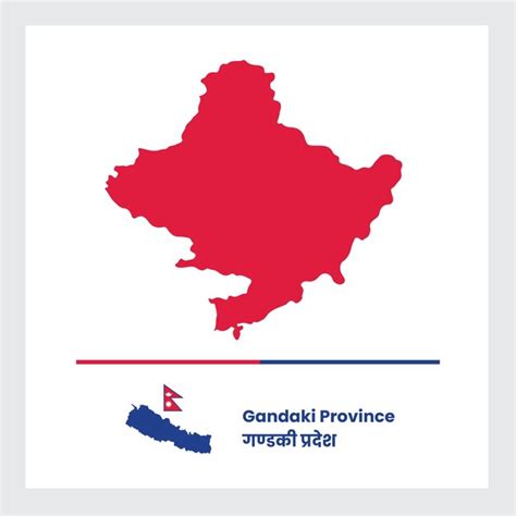 Premium Vector | Gandaki Province Map Vector Nepal