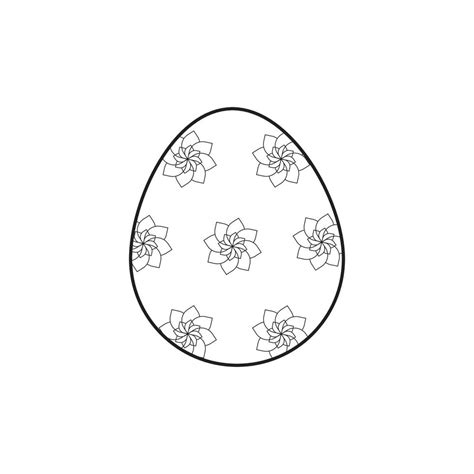 Easter Egg Flower Pattern Coloring Vector 22551921 Vector Art At Vecteezy