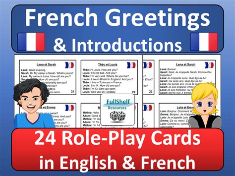 French Greetings Activity Role Play Dialogue Teaching Resources