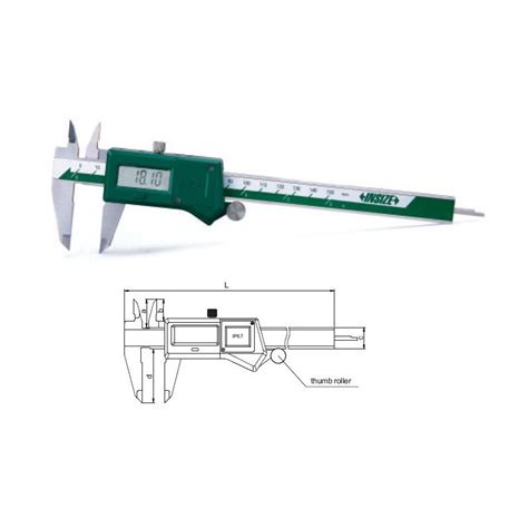 Suwmiarka elektroniczna ze śrubą i rolką 150 mm 0 6 DIN 862 IP67