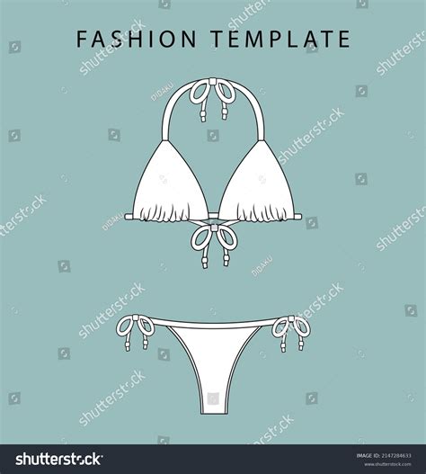 Ilustración vectorial de bikini Plantilla de vector de stock libre