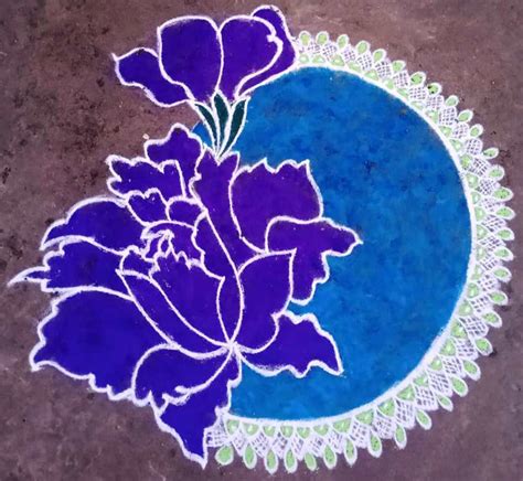 Rose Rangoli Design Images (Rose Rangoli Kolam Ideas) - 2022 | Rangoli ...