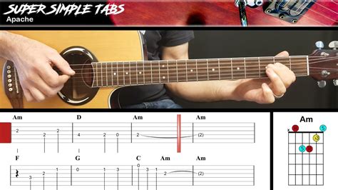 Apache Ver The Shadows Guitar Lesson Super Simple Tabs Chords