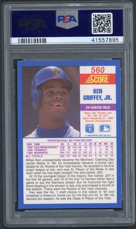 Score Ken Griffey Jr Seattle Mariners Psa Mint Hall Of Fame Ebay