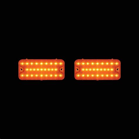 Amber Led Signal Lights Amber Lens 1967 1968 Gmc Chevy Truck Ls Fabrication