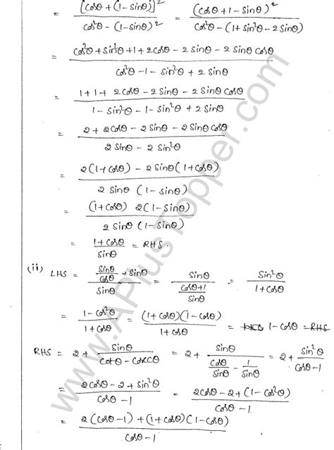 Ml Aggarwal Icse Solutions For Class 10 Maths Chapter 19 Trigonometric