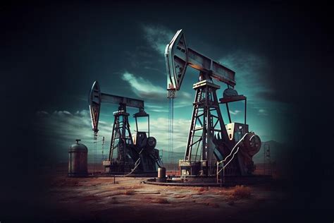 Premium Photo | Oil and gas industry Working oil pump jack on a oil field Generative Ai