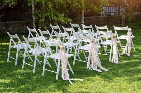 Premium Photo Beautiful Wedding Set Up Wedding Ceremony In The Garden