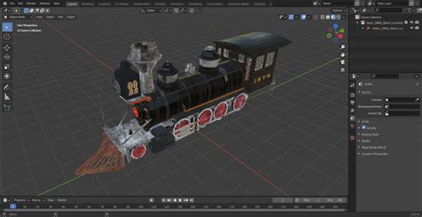 1860s Steam Locomotive 3D model - TurboSquid 2148450