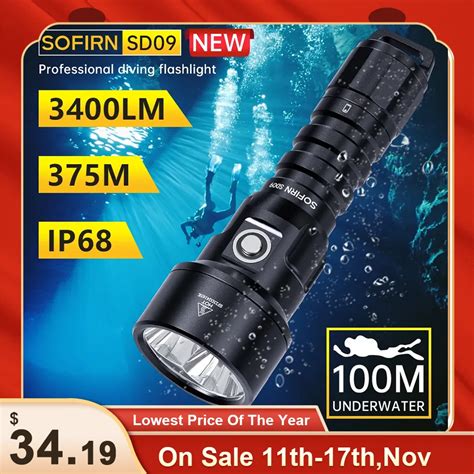 Sofirn Sd Diving Flashlight Sst Lm Rechargeable Underwater Deep