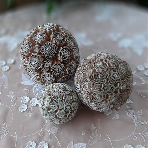 Decorative Balls For Bowl Rustic Bowl Filler Set Of 6 Balls Etsy