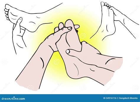 Spa Foot Massage Stock Vector Illustration Of Synergy 34916116