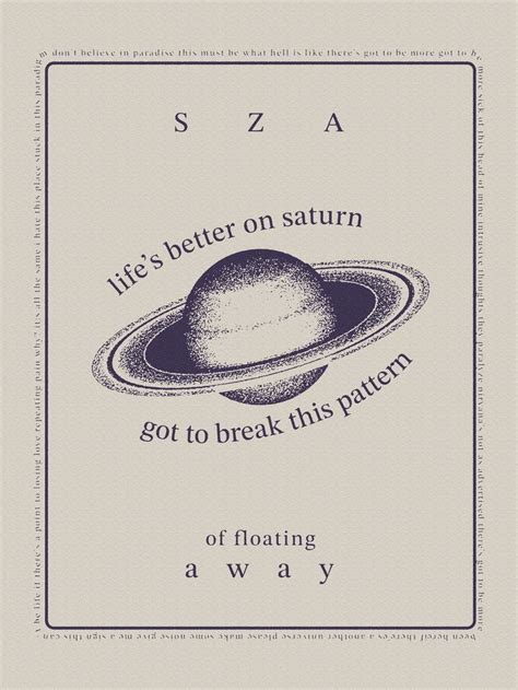 Sza Saturn Poster In 2024 Saturn Tattoo Collage Phone Case Music Poster