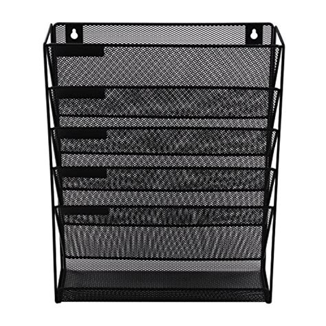 Maxgear Mesh Wall File Organizer Wall Mounted File Holder 5 Tier Metal