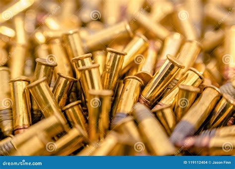 Closeup Pile Of Bullets Copper Color Stock Photo Image Of Closeup