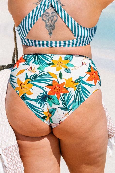 Anya Floral Plus Size Bikini Bottom Cupshe UK